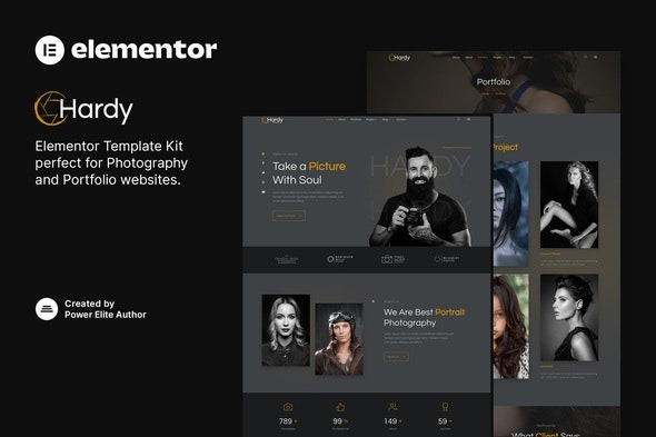 Hardy – 摄影与作品集Elementor模板套件