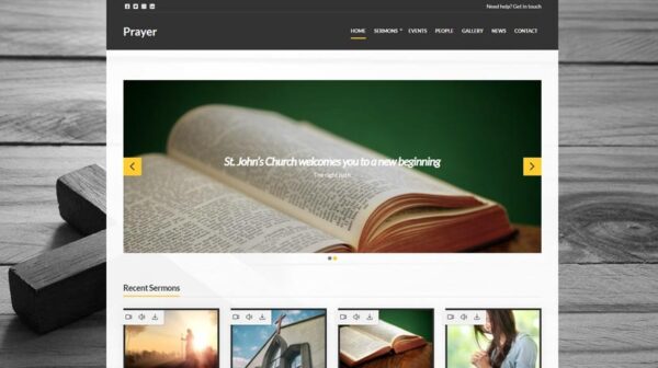 CSSIgniter Prayer WordPress主题 v2.1.2 - 专为宗教和祈祷网站设计的高质量主题