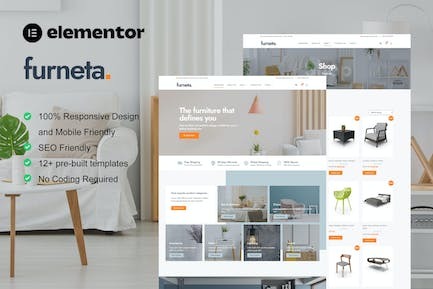 Furneta – 家具店Elementor模板套件