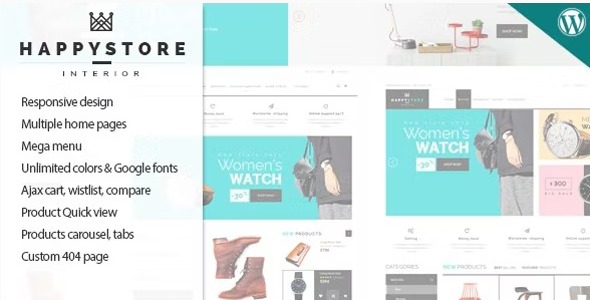HappyStore (v1.6.5) 响应式WordPress WooCommerce主题