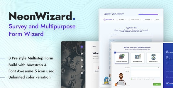 NeonWizard v1.0.4 多步骤问卷表单向导 - 高效数据收集解决方案