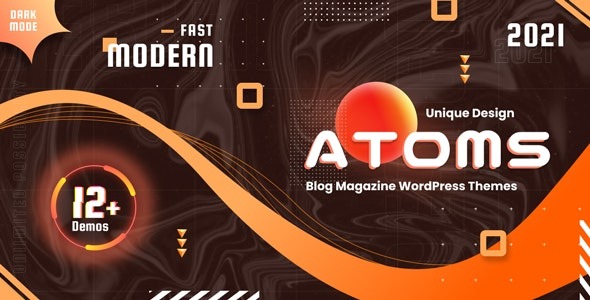 Atoms (v1.9) WordPress杂志和博客主题 - 现代设计与多功能布局