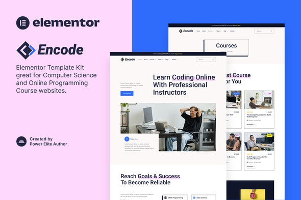 Encode – 在线编程与计算机科学课程Elementor模板套件