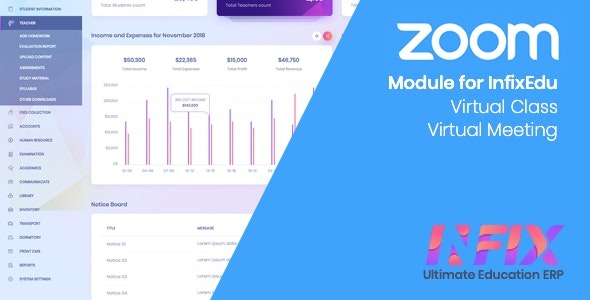 Zoom Live Class InfixEdu Module v.2.0 - 在线教育直播课堂模块