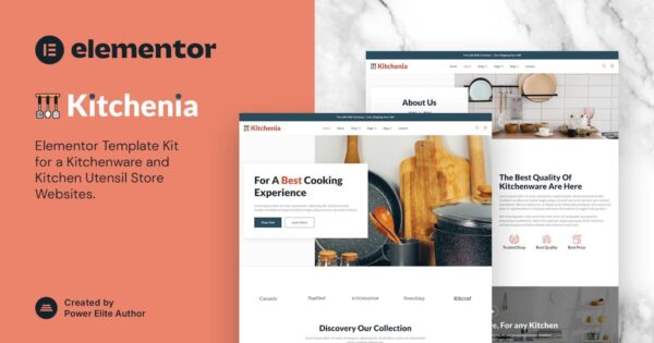 Kitchenia - 厨房用品与烹饪器具商店模板套件