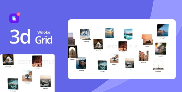 Wiloke 3D Grid Addon for Elementor v2.0.0 - Elementor三维网格布局扩展插件