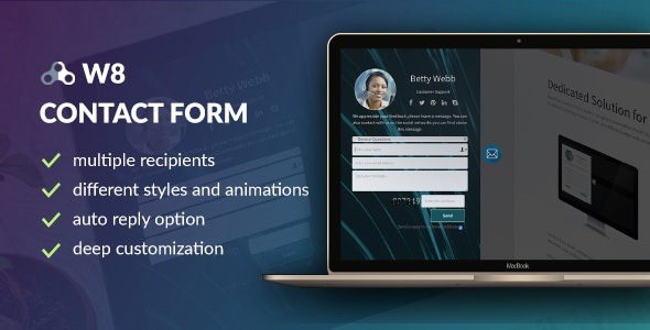 W8 Contact Form v1.5.9 WordPress联系表单插件 - 高效网站联系表单解决方案
