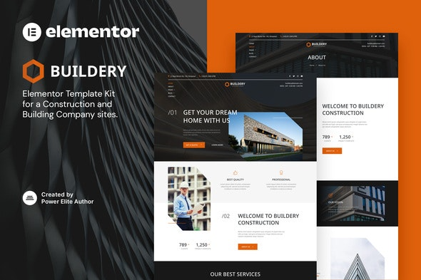 Buildery – 建筑公司Elementor模板套件 | 专业施工企业网站模板