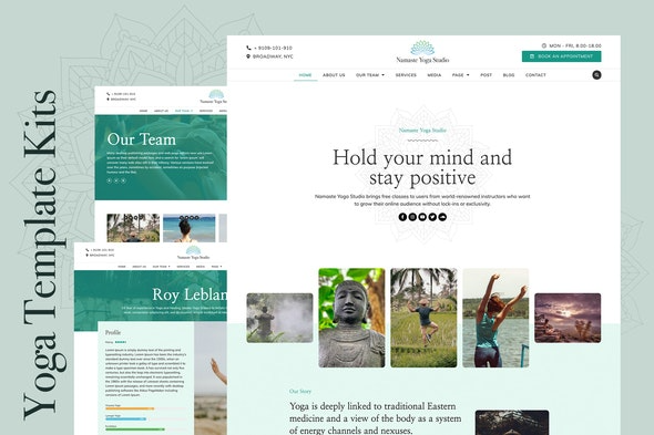 Namaste - Yoga & Fitness Elementor Template Kit瑜伽健身Elementor模板套件