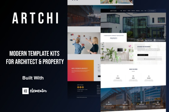 Artchi – 现代建筑Elementor模板套件 | 专业建筑设计WordPress主题