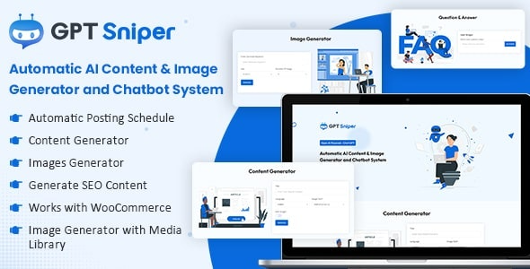 GPT Sniper v1.0.1 自动AI内容生成器和聊天机器人WordPress插件