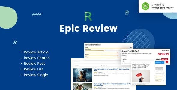 Epic Review v1.0.2 WordPress插件及Elementor和WPBakery Page Builder扩展