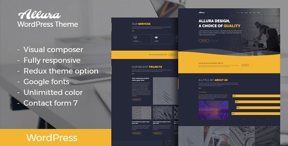 Allura v2.0 Portfolio WordPress Theme - 创意作品集展示主题