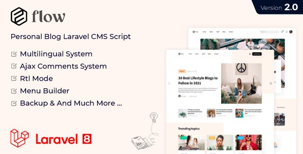 Flow v2.11 Laravel个人多语言博客脚本 - 高效多语言博客解决方案