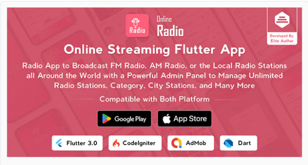 Radio Online v1.0.6 Flutter Full App - 在线广播Flutter完整应用