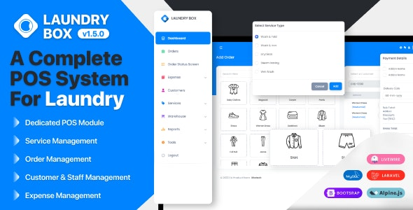 Laundry Box POS and Order Management System (v1.2.0) - 洗衣店POS和订单管理系统