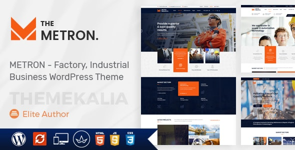 Metron (v2.4) 工业和建筑WordPress主题
