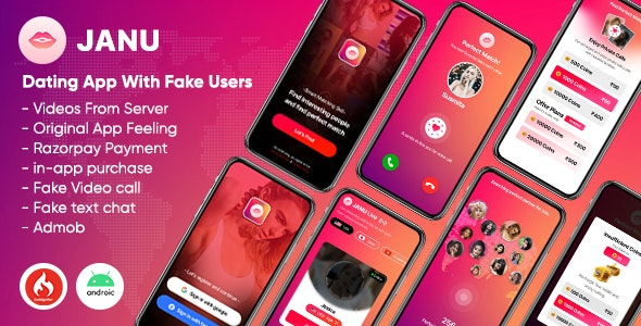 Janu (v1.0) 约会应用：直播应用：一对一视频通话应用（虚拟用户）by RetryTech