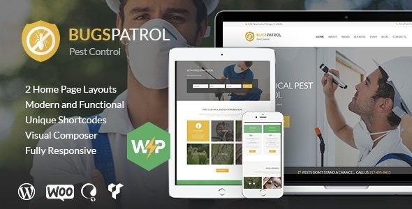 BugsPatrol (v1.5.0) 害虫和昆虫控制消毒服务WordPress主题