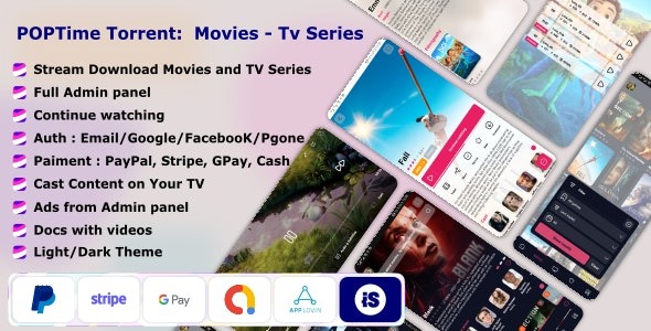 POPTime v1.0.0 Torrent App Movies – TV Series – Cast system - 影视资源应用系统