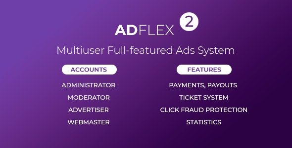 AdFlex (v2.0.7) 多用户全功能广告系统