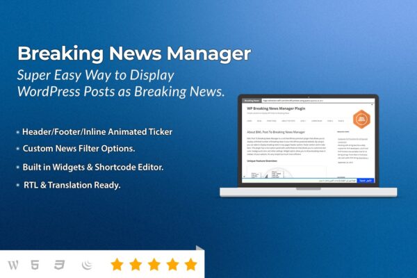BWL Post To Breaking News Manager (v1.2.2) - WordPress文章转突发新闻管理插件
