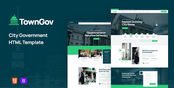Towngov (v1.0.0) 城市政府HTML模板