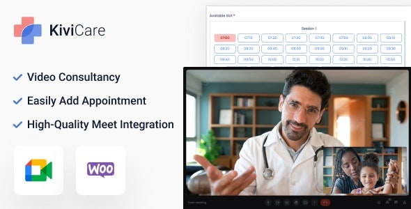 KiviCare (v1.0.6) Google Meet远程医疗与WooCommerce支付网关（附加组件）