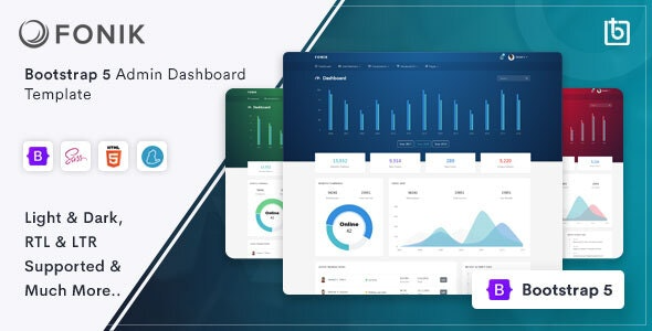 Fonik (v3.1.0) 响应式Bootstrap 4后台管理仪表盘模板