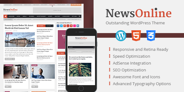 MyThemeShop NewsOnline WordPress主题(v1.2.9) - 新闻网站专业解决方案