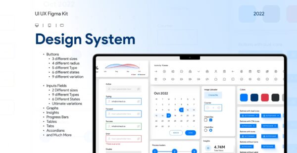 Design System UI Kit for Figma v8.0 - Figma设计系统UI/UX工具包