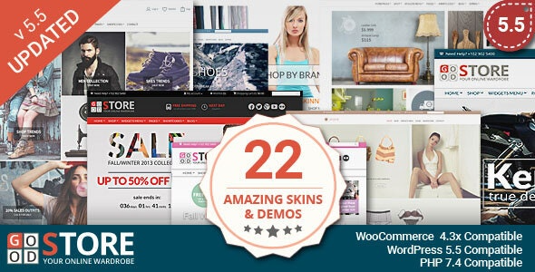 GoodStore (v5.4) WooCommerce主题 - 专业电商网站设计