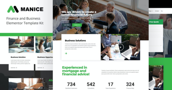 Manice - Business Elementor Template Kit | 商业企业网站模板套件
