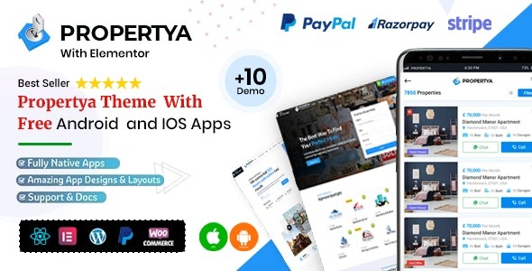 Propertya v1.1.6 房地产 WordPress 主题 - 专业房产网站设计