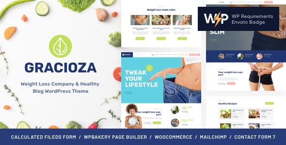 Gracioza (v1.0.10) 减肥公司与健康博客WordPress主题