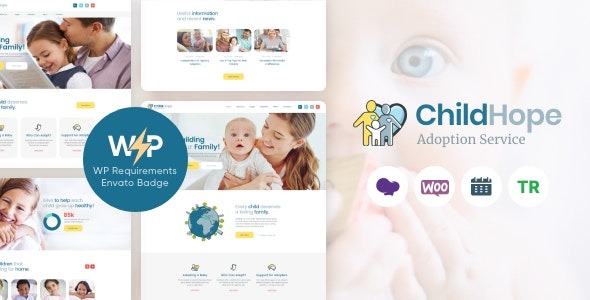 ChildHope (v1.1.7) 儿童收养服务和慈善非营利WordPress主题