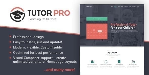 Tutor Pro (v1.1.2) 教育类WordPress主题 - 在线学习平台的最佳选择