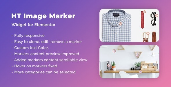 HT Image Marker for Elementor (v1.0.3) - Elementor图像标记插件
