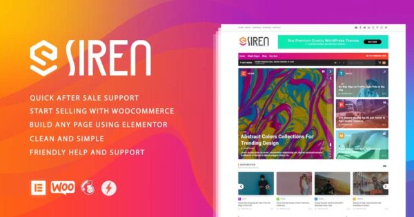 Siren (v2.2.6) 新闻杂志Elementor WordPress主题 - 专业新闻杂志网站设计