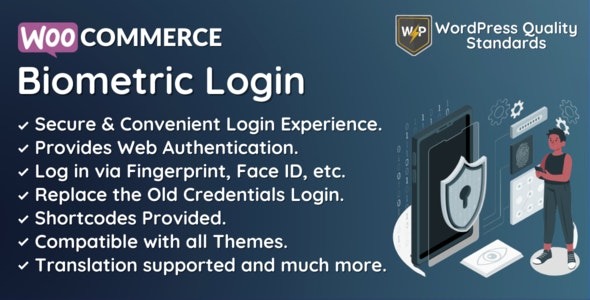 WooCommerce Biometric Login (v1.0.3) Fingerprint | Web Authentication (WebAuthn) - WooCommerce生物识别登录插件