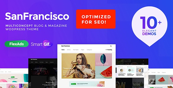 SanFrancisco (v1.20) MultiConcept Blog & Magazine WordPress主题 - 多功能博客与杂志网站模板