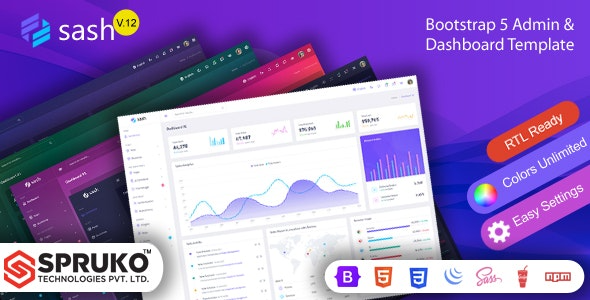 Sash (v13.0) Bootstrap 5 后台管理和仪表盘模板