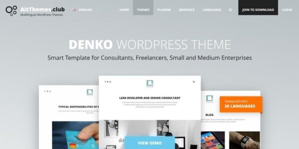 Denko (v2.0.19) AIT WordPress主题 - 多功能企业网站模板