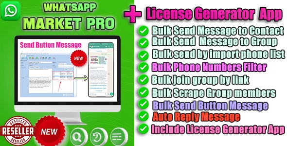 Whatsapp Bulk Sender | Group Send App | Include Generate Key App v3.1.17 - WhatsApp群发工具与密钥生成应用