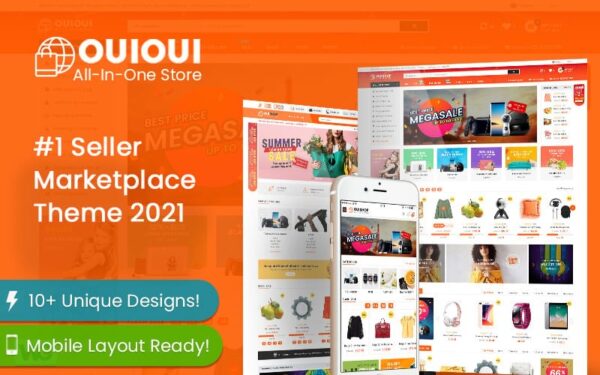OuiOui v1.4.13 多供应商市场Elementor WooCommerce主题 - 强大的电商解决方案