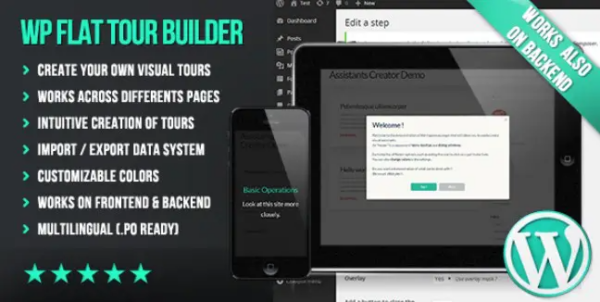 WP Flat Tour Builder (v3.429) - WordPress扁平化旅游网站构建工具