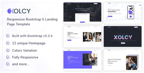 Xolcy (v1.0) Bootstrap5创意落地页模板 - 响应式设计与现代风格