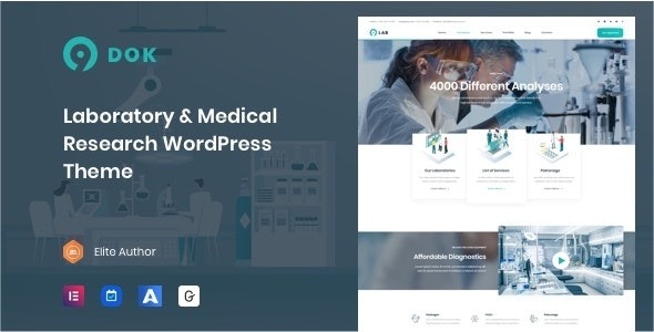 Ninedok (v1.1.4) 实验室与研究 WordPress主题 - 专业科研网站设计