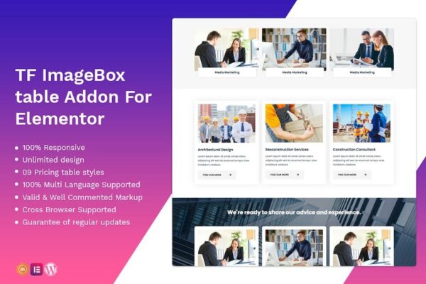 TF ImageBox Addon For Elementor (v1.0.3) - Elementor图片框扩展插件