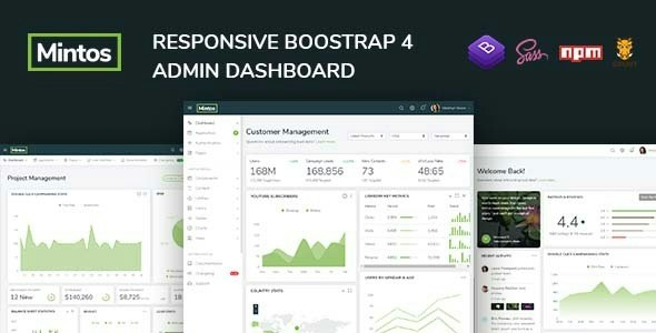 Mintos - 响应式Bootstrap 4后台管理仪表盘模板